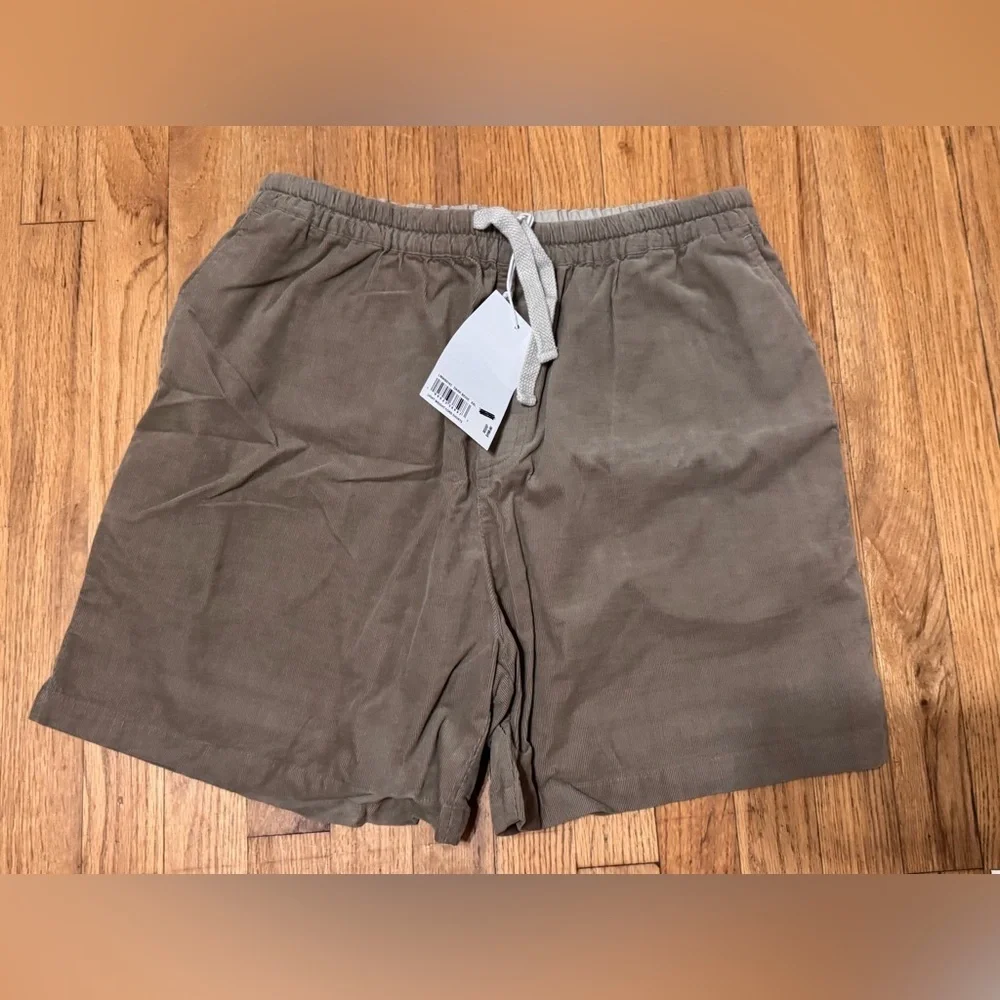 FRAME Light Weight Cord Shorts Dark Beige, Tan